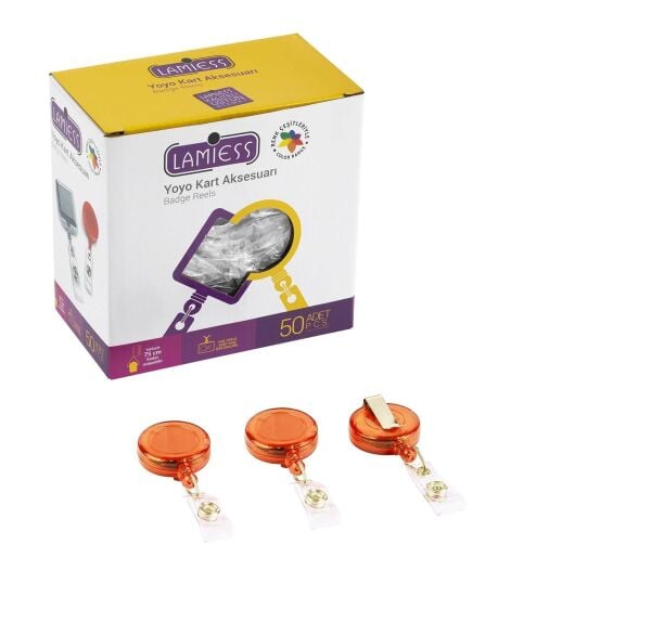 Lamiess Lms 351 Yuvarlak Yoyo Şeffaf Turuncu  50'Li