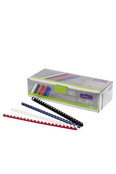 Lamiess 12 Mm Plastik Spiral Mavi 100'Lü