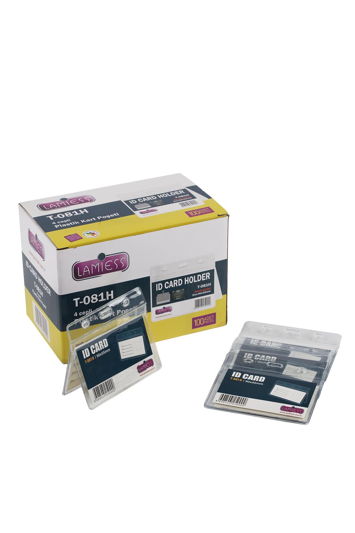Lamiess  T-081 H Yatay Pvc İkili Kart Poşeti 100'Lü