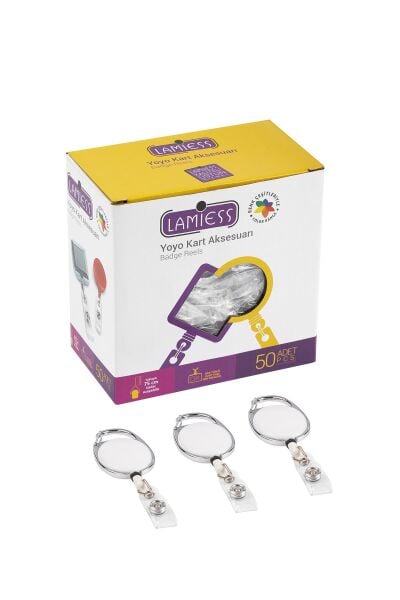 Lamiess Lms 154 Çelik Bordürlü Oval Yoyo Beyaz  50'Li