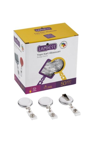 Lamiess Lms 378 Çelik Bordürlü Yuvarlak Yoyo Beyaz  50'Li