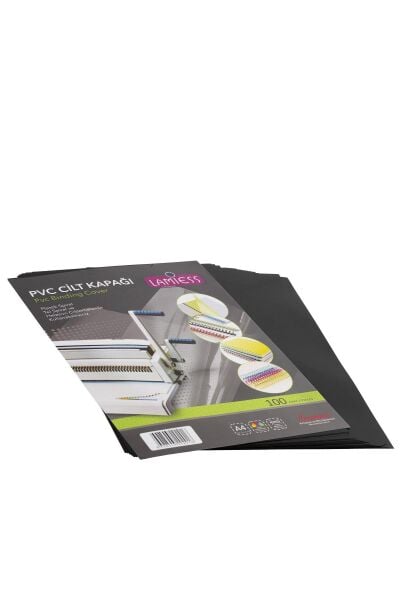Lamiess  A-4 500 Mıc.Pp Cilt Kapağı Siyah 50 'Li