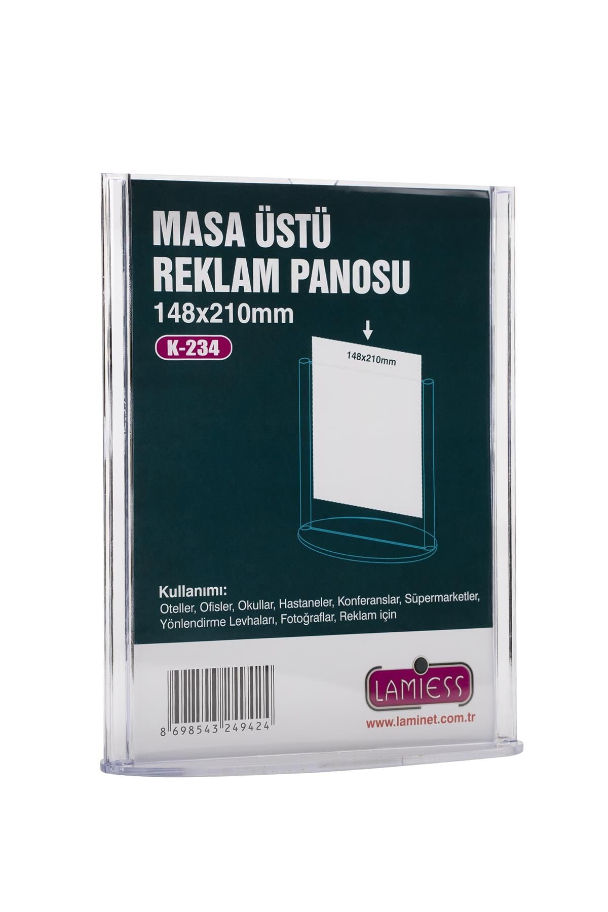 Lamiess K-234 Masaüstü Reklam Panosu Dikey 3 'Lü