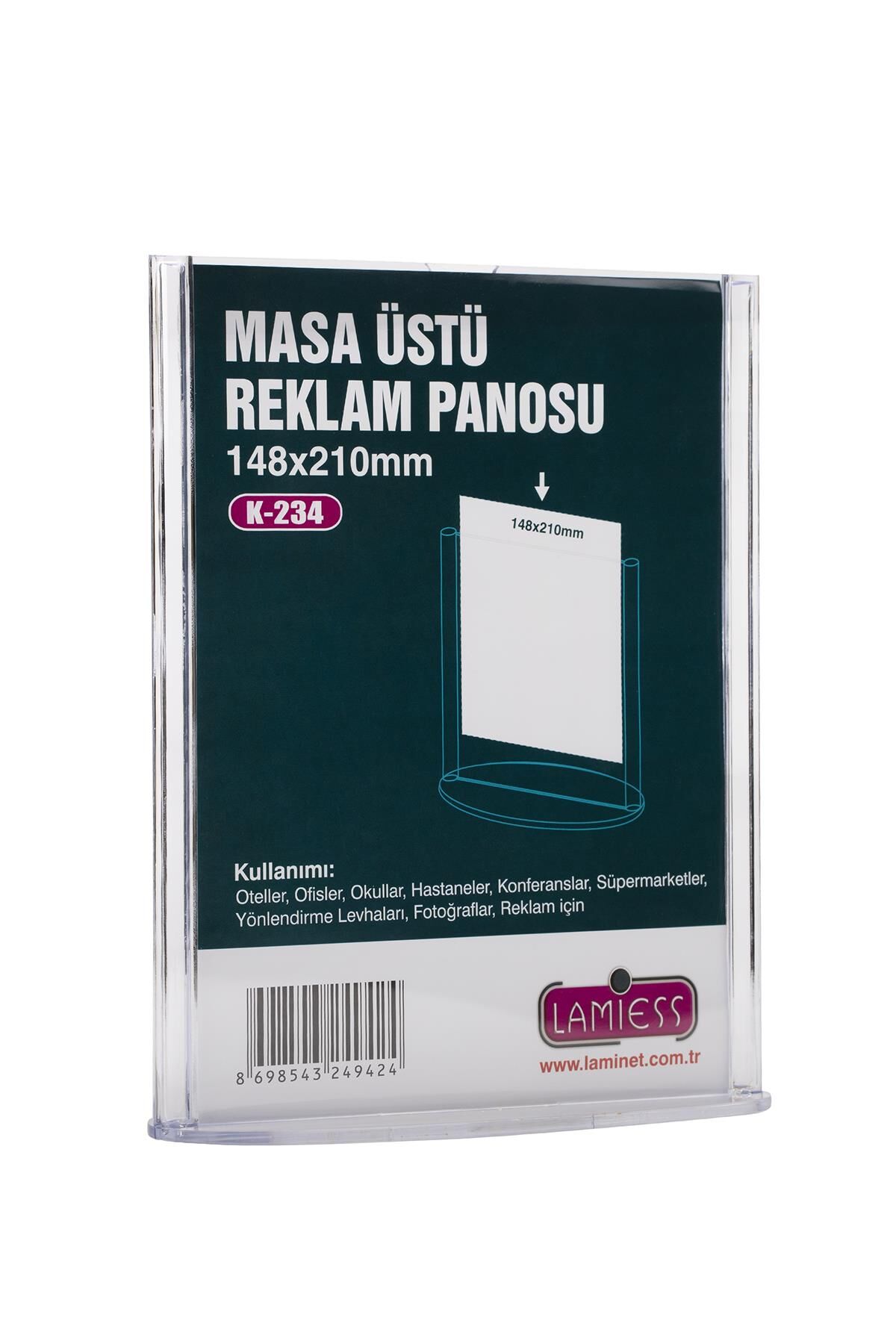 Lamiess K-236 Masaüstü Reklam Panosu Dikey 5 'Li