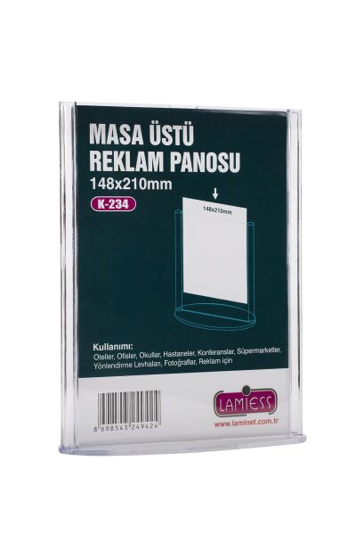 Lamiess K-236 Masaüstü Reklam Panosu Dikey 5 'Li
