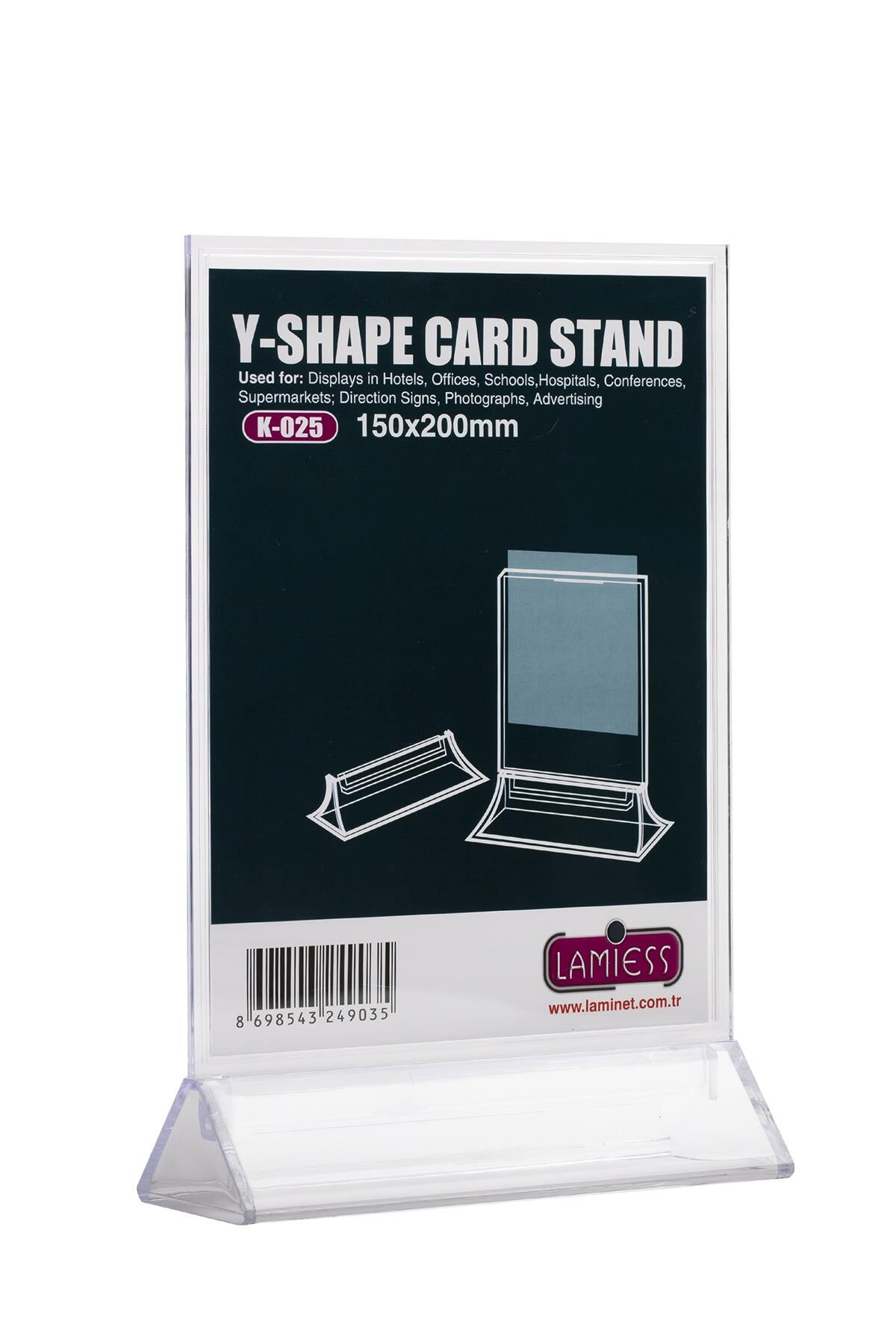 Lamiess K-025 Masaüstü Reklam Panosu Dikey 3 'Lü