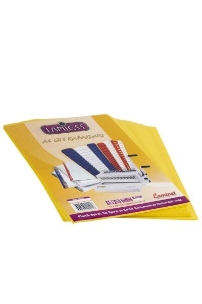Lamiess  A-4 160 Mıc.Opak Cilt Kapağı Sarı 100 'Lü