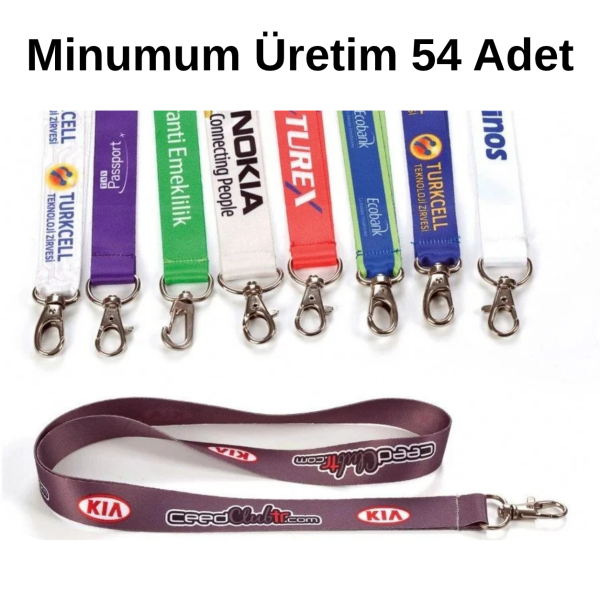 Baskılı Boyun Askı İpi Özel Üretim 2 cm