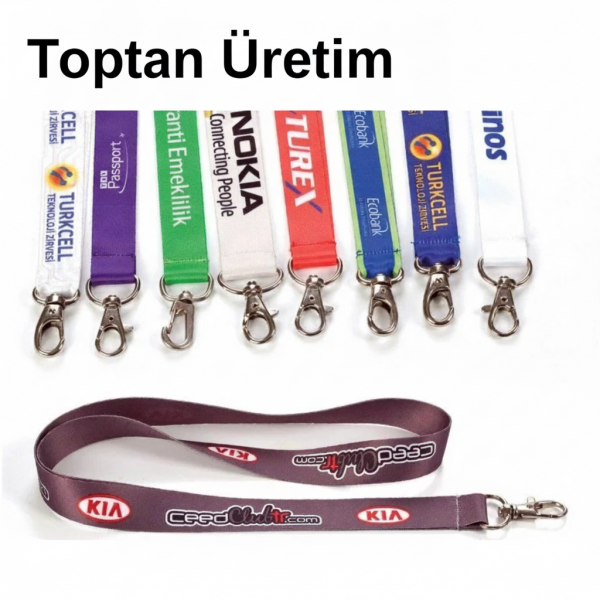 Baskılı Boyun Askı İpi 1.000 Adet 2 cm (Toptan Üretim)